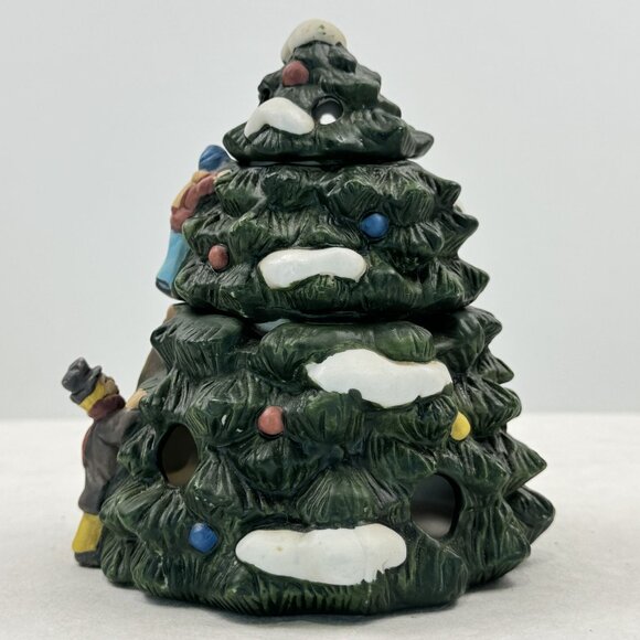 Vintage Dayton Hudson Christmas Tree Potpourri Pot Ladder Climbers Ceramic 5" - Picture 5 of 16